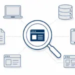 Document icons for state registries linking to a shield, illustrating data broker registry checks